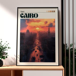 Cairo Poster - Egypt Travel Poster - The Pyramids Art - Egypt Print - Cairo City Print - Egypt Wall Art - Egypt Poster - Cairo City Art