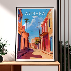 Asmara Travel Print - Eritrea Wall Art -  Asmara Poster - Eritrea Travel Wall Art - Africa Poster -  Africa City Art - Eritrea Poster