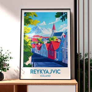 Reykjavik Print - Iceland Wall Art - Reykjavik Poster - Iceland Travel Art - Gift for Traveller - Iceland Travel Art - Reykjavik Cathedral