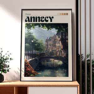 Annecy Print - France Wall Art - Annecy Poster - France Travel Print - Vieille Ville Poster Wall Art - French Art - Annecy France Wall Art