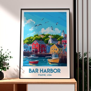 Impresión de Bar Harbor - Arte mural de Maine - Póster de un estado de EE. UU. - Arte mural de EE. UU. - Regalo para viajeros - Impresión de viaje a EE. UU. - West Quoddy Head - Impresión de Maine