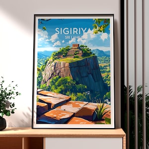 Sigiriya Poster - Sri Lanka Wall Art - Sigiriya Wall Art - Sigiriya Rock - Sri Lanka Travel Print - Sri Lankan Art - Sigiriya Wall Art