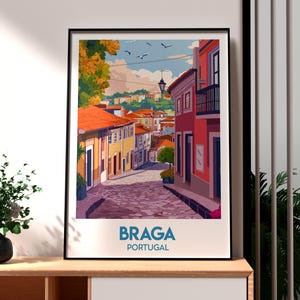 Braga Travel Print - Braga Wall Art - Portugal Art - Travel Wall Art - Vacation Poster - Holiday Print - Gift for Traveller - Braga Art