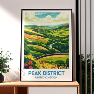 Peak District National Park Print - The Peak District Wall Art -  England Nature Poster - Travel Wall Art - UK National Park - Dovedale Art