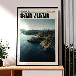 San Juan Islands Poster - Pacific Northwest Print - Washington Poster - San Juan Islands Washington Wall Art - USA Lakes Poster - USA Travel