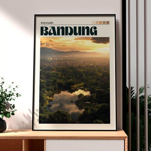 Bandung Travel Print - Bandung Wall Art - Bandung Travel - Travel Wall Art - West Java Poster - Backpacking - Gift for Traveller - Indonesia