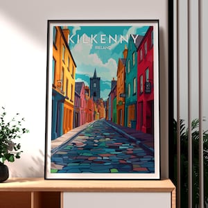 Kilkenny Print - Ireland Wall Art - Kilkenny Ireland Poster - Travel Wall Art - Ireland Poster - Kilkenny Art - Republic of Ireland Travel
