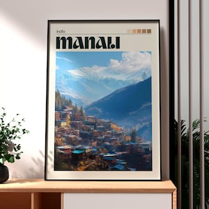 Manali Travel Print - India Wall Art - India Art - Manali Poster - Indian Himalayas - India Print - Gift for Traveller - Himachel Pradesh