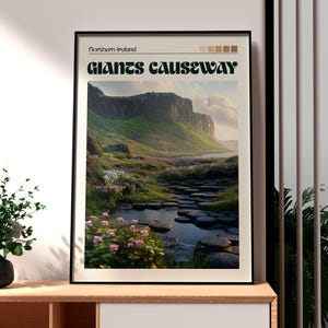 Giants Causeway Print - Northern Ireland Wall Art -  County Antrim Poster - Travel Wall Art - Bushmills Wall Art - Northern Ireland Poster