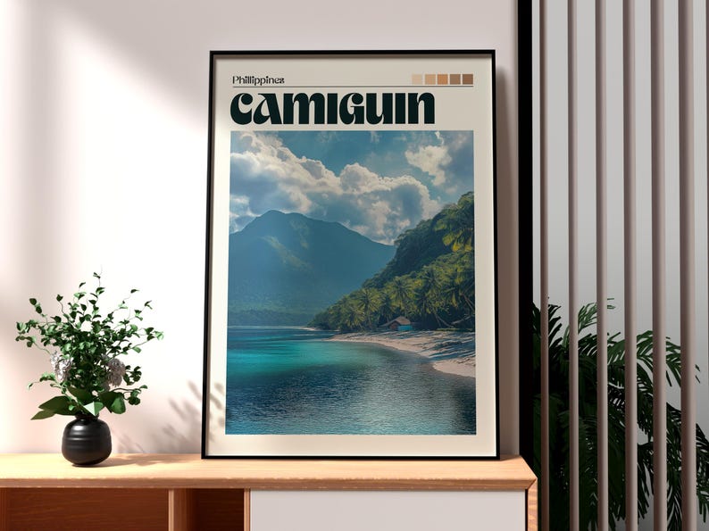 Camiguin Lettering Camiguin Island Print: Philippines Travel Poster, South East Asia - Etsy