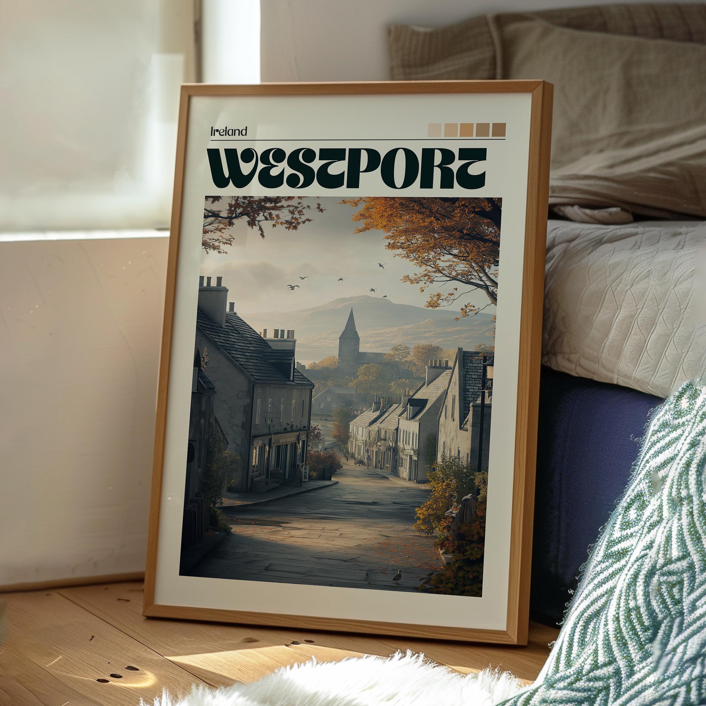 ウェストポート・アイルランド・プリント - 旅行ポスター