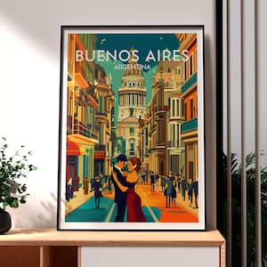 Stampa di Buenos Aires - Arte murale Argentina - Poster del Sud America - Arte murale di viaggio - Poster di Buenos Aires - Poster dell'Argentina - Arte murale della città