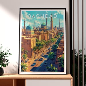 Bagdad Print - Pakistan Wandkunst - Bagdad Poster - Pakistan Reiseposter - Bagdad Reiseposter - Bagdad Reisekunst - Bagdad City Poster