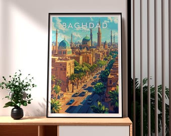 Baghdad Ancient Market Art Print, Vibrant Iraq Bazaar Scene - Etsy