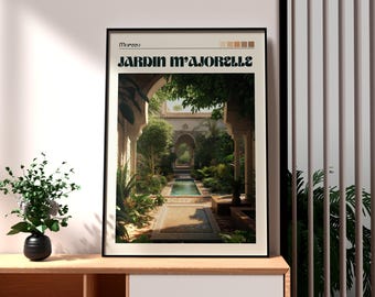 Jardin Majorelle Print: Marrakesh Travel Poster