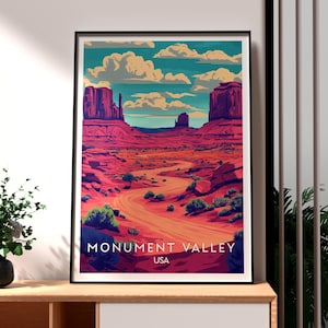 Monument Valley Travel Print - United States Wall Art - National Park Art - Travel Wall Art - Arizona Poster - USA States - Arizona USA