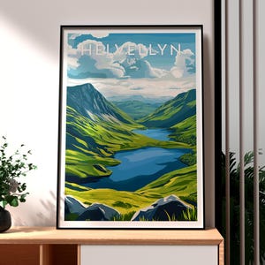 Helvellyn Print - The Lake District Wall Art -  UK Countryside Poster - Travel Wall Art - UK Poster - Helvellyn Hiking Poster - UK Walking