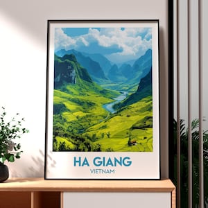 Ha Giang Loop Print - Vietnam Wall Art -  Ha Giang Loop Poster - Travel Wall Art - Vietnam Poster - Backpacking Poster - SE Asia Travel