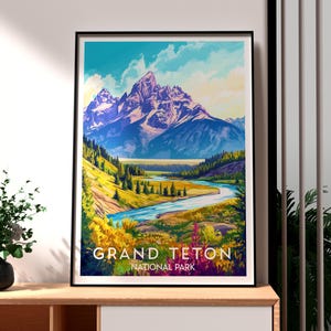 Grand Teton Nationalpark Druck - Wyoming Wandkunst - Grand Teton Nationalpark Poster - USA Wandkunst - Geschenk für Reisende - USA Reisedruck