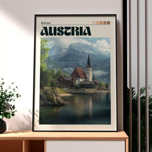 Austria Print - Austria Wall Art -  Austria Travel Poster - Interrailing Wall Art - Europe Poster - Europe Wall Art - Austria Poster Vienna