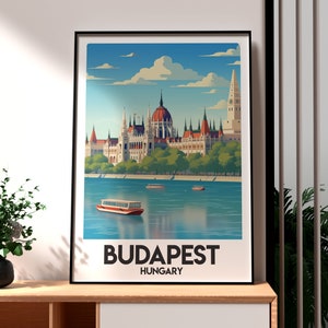 Budapest Print - Hungary Wall Art -  Budapest City Poster - Travel Wall Art - European City Poster - Budapest Parliament Poster - Hungary