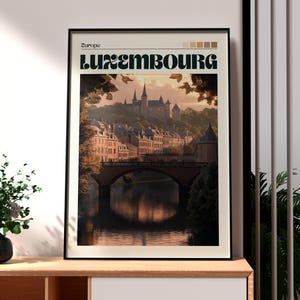 Luxembourg Print - Luxembourg Wall Art - Europe City Poster - Luxembourg Travel - European Wall Art - Ardennes Forest - Luxembourg City