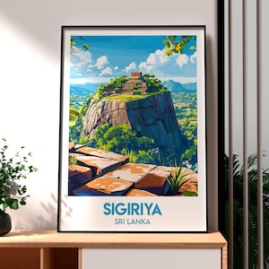Sigiriya Poster - Sri Lanka Wall Art - Sigiriya Wall Art - Sigiriya Rock - Sri Lanka Travel Print - Sri Lankan Art - Sigiriya Wall Art