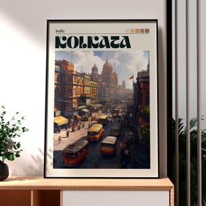 Kolkata Travel Print - India Wall Art - India Art - Kolkata Poster - Kolkata City Poster - India Print - Gift for Traveller - West Bengal
