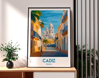 Reisposter Cadiz, Spanje: Andalusische muurkunstafdruk
