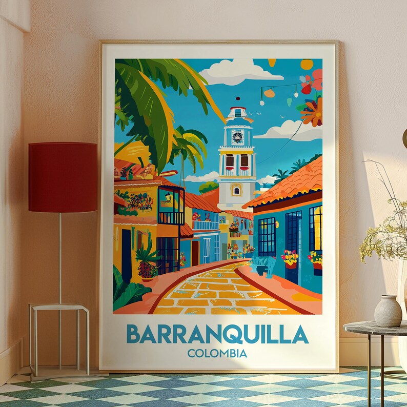 Barranquilla Poster Colombia Travel Print Colombia Wall Art