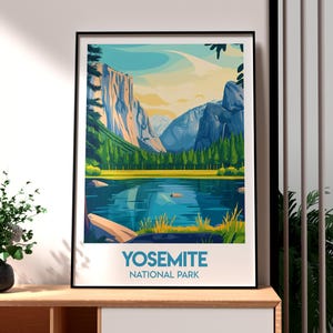Yosemite National Park Wall Art - El Capitan Poster - Travel Wall Art - US National Park Poster - Yosemite Poster El Cap - Yosemite Print