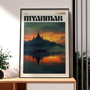 Myanmar Print - Burma Wall Art - Myanmar Poster - Burma Poster - South East Asia Wall Art - Asia Travel Art - Myanmar Wall Art - Burmese Art