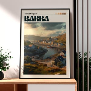Barra Travel Print - Scotland Wall Art - Outer Hebrides Poster - Travel Wall Art - Barra Scotland Poster - Gift for Traveller - Scottish