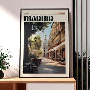 Madrid Travel Print - Spain Wall Art - Madrid Art - Travel Wall Art - Vacation Poster - Spain Travel Art - Gift for Traveller - Spain Poster