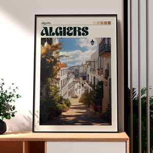 Algiers Print - Algeria Wall Art -  Algeria Poster - Algiers Travel Wall Art - Algiers Travel Poster - El Djazaïr Poster -  Africa City Art