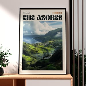 The Azores Travel Print - Azores Islands Wall Art - Portugal Art - Travel Wall Art - Vacation Poster - Holiday Print - Gift for Traveller