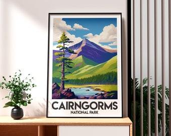 Cairngorms National Park Print – Schottland Reiseposter