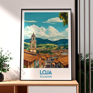 Loja Poster - Ecuador Art - Ecuador Travel Print - Loja Wall Art - Loja Ecuador Travel Print - Backpacking Poster - South America Art