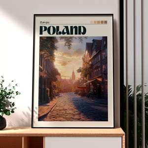 Poland Print - Poland Wall Art - Poland Travel Poster - Travel Wall Art - Europe City Poster - Long Market Wall Art - Poland Poster
