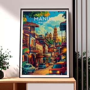 Manila Poster - The Philippines Wall Art - Manila Print - Philippines Travel - South East Asia - Philippines Islands Art - Manila City Print