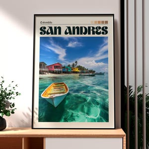 San Andres Poster - San Andres Island Art - Colombia Travel Print - Colombia Wall Art - San Andres Travel - Backpacking - South America