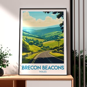 Brecon Beacons Print - Wales Wall Art - Brecon Beacons - Pen y Fan Poster - UK Countryside Art - Gift for Traveller - Wales Nature Poster