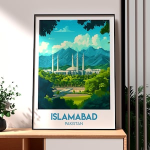 Islamabad Reise Poster - Pakistan Druck - Islamabad Poster - Pakistan Wandkunst - Pakistan Poster - Pakistan Reise Kunst - Islamabad Druck