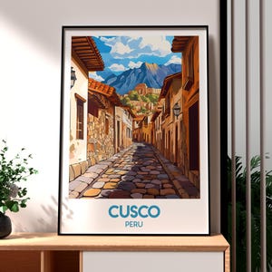Cusco Poster - Cusco Art - Peru Travel Print - Peru Wall Art - Cusco Travel Print - Peru Backpacking Poster - South America Art - Peru Print