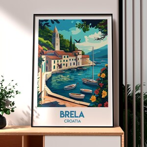 Brela Print - Croatia Wall Art - Brela Poster - Brela Island Wall Art - Croatia Travel Poster - Croatia Travel Print - Croatia Art - Holiday