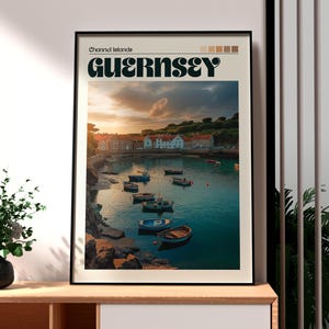 Guernsey Poster - Guernsey Wall Art - The Channel Islands - Cobo Bay Poster - Guernsey Island Print - Guernsey Beach Poster - Guernsey Art