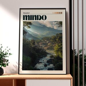 Mindo Poster - Ecuador Art - Ecuador Travel Print - Mindo Wall Art - Mindo Ecuador Travel Print - Backpacking Poster - South America Art