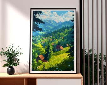Black Forest Germany Art Print: Travel Poster