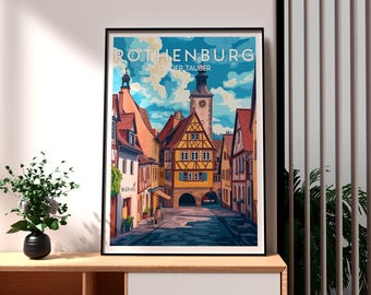 Rothenburg ob der Tauber Print: Germany Travel Poster