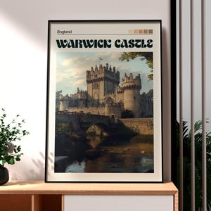 Warwick Castle Poster - Warwick Castle Wall Art - Warwick Poster - UK Wall Art - UK Castle Art - Warwick Castle Print - Warwickshire Art